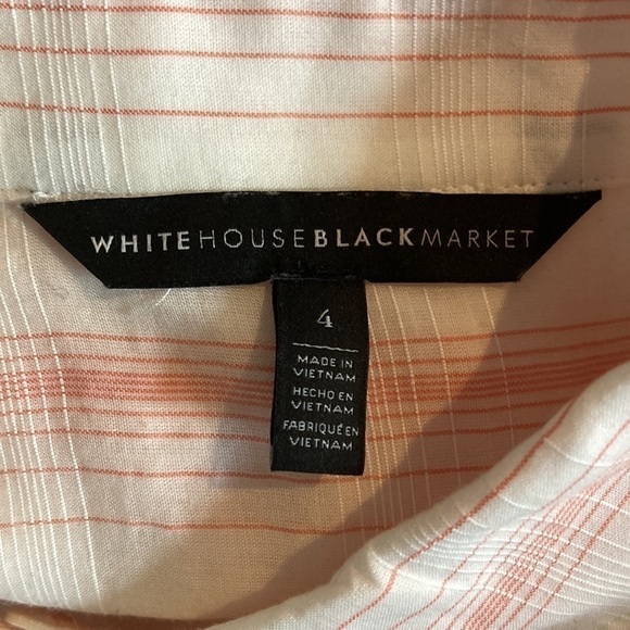 White House Black Market size 4 button down shirt long sleeves lightweight - Picture 11 of 11